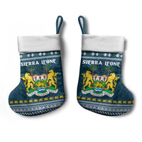 Sierra Leone Christmas Stocking with Ornamental Pattern, National Coat of Arms, and Festive Motif - Wonder Print Shop