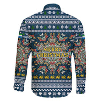 Sierra Leone Christmas Family Matching Mermaid Dress and Hawaiian Shirt with Ornamental Pattern, National Coat of Arms, and Festive Motif - Wonder Print Shop