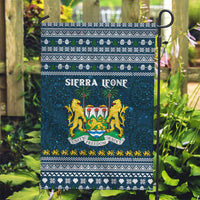 Sierra Leone Christmas Garden Flag with Ornamental Pattern, National Coat of Arms, and Festive Motif - Wonder Print Shop