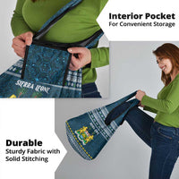 Sierra Leone Christmas Grocery Bag with Ornamental Pattern, National Coat of Arms, and Festive Motif - Wonder Print Shop