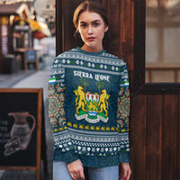 Sierra Leone Christmas Ugly Christmas Sweater with Ornamental Pattern, National Coat of Arms, and Festive Motif - Wonder Print Shop