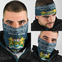 Sierra Leone Christmas Neck Gaiter with Ornamental Pattern, National Coat of Arms, and Festive Motif - Wonder Print Shop