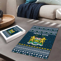 Sierra Leone Christmas Puzzle with Ornamental Pattern, National Coat of Arms, and Festive Motif - Wonder Print Shop
