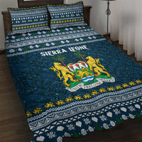 Sierra Leone Christmas Quilt Bed Set with Ornamental Pattern, National Coat of Arms, and Festive Motif - Wonder Print Shop