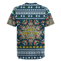 Sierra Leone Christmas Rugby Jersey with Ornamental Pattern, National Coat of Arms, and Festive Motif - Wonder Print Shop