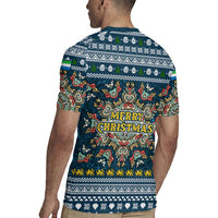 Sierra Leone Christmas Rugby Jersey with Ornamental Pattern, National Coat of Arms, and Festive Motif - Wonder Print Shop
