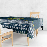 Sierra Leone Christmas Tablecloth with Ornamental Pattern, National Coat of Arms, and Festive Motif - Wonder Print Shop