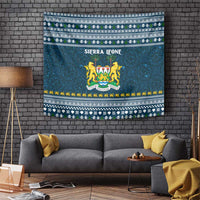 Sierra Leone Christmas Tapestry with Ornamental Pattern, National Coat of Arms, and Festive Motif - Wonder Print Shop