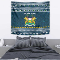 Sierra Leone Christmas Tapestry with Ornamental Pattern, National Coat of Arms, and Festive Motif - Wonder Print Shop