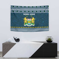 Sierra Leone Christmas Tapestry with Ornamental Pattern, National Coat of Arms, and Festive Motif - Wonder Print Shop