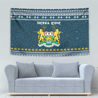 Sierra Leone Christmas Tapestry with Ornamental Pattern, National Coat of Arms, and Festive Motif - Wonder Print Shop