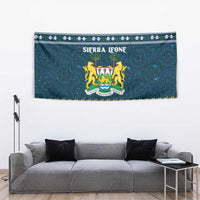 Sierra Leone Christmas Tapestry with Ornamental Pattern, National Coat of Arms, and Festive Motif - Wonder Print Shop