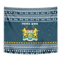 Sierra Leone Christmas Tapestry with Ornamental Pattern, National Coat of Arms, and Festive Motif - Wonder Print Shop