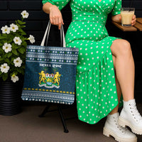 Sierra Leone Christmas Tote Bag with Ornamental Pattern, National Coat of Arms, and Festive Motif - Wonder Print Shop