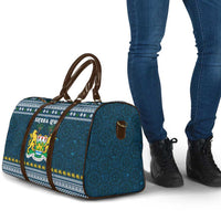 Sierra Leone Christmas Travel Bag with Ornamental Pattern, National Coat of Arms, and Festive Motif - Wonder Print Shop