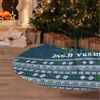 Sierra Leone Christmas Tree Skirt with Ornamental Pattern, National Coat of Arms, and Festive Motif - Wonder Print Shop