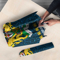 Sierra Leone Christmas Umbrella with Ornamental Pattern, National Coat of Arms, and Festive Motif - Wonder Print Shop