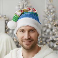 Sierra Leone Christmas Santa Hat with Festive Green Pattern, Golden Lion Emblem, and Santa Sleigh Motif - Wonder Print Shop