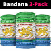 Sierra Leone Christmas Neck Gaiter with Festive Green Pattern, Golden Lion Emblem, and Santa Sleigh Motif - Wonder Print Shop