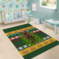 Christmas T Rex In Noel Tree Area Rug Xmas Holiday Patterns - Wonder Print Shop