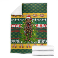 Christmas T Rex In Noel Tree Blanket Xmas Holiday Patterns - Wonder Print Shop