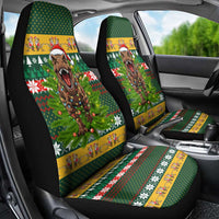 Christmas T Rex In Noel Tree Car Seat Cover Xmas Holiday Patterns - Wonder Print Shop