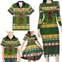Christmas T Rex In Noel Tree Family Matching Long Sleeve Bodycon Dress and Hawaiian Shirt Xmas Holiday Patterns - Wonder Print Shop