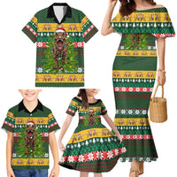 Christmas T Rex In Noel Tree Family Matching Mermaid Dress and Hawaiian Shirt Xmas Holiday Patterns - Wonder Print Shop