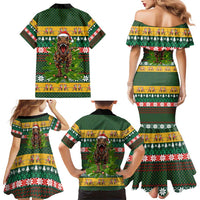 Christmas T Rex In Noel Tree Family Matching Mermaid Dress and Hawaiian Shirt Xmas Holiday Patterns - Wonder Print Shop