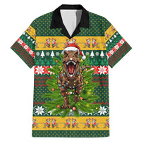 Christmas T Rex In Noel Tree Family Matching Mermaid Dress and Hawaiian Shirt Xmas Holiday Patterns - Wonder Print Shop