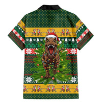 Christmas T Rex In Noel Tree Family Matching Mermaid Dress and Hawaiian Shirt Xmas Holiday Patterns - Wonder Print Shop