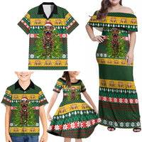 Christmas T Rex In Noel Tree Family Matching Off Shoulder Maxi Dress and Hawaiian Shirt Xmas Holiday Patterns - Wonder Print Shop