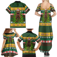 Christmas T Rex In Noel Tree Family Matching Summer Maxi Dress and Hawaiian Shirt Xmas Holiday Patterns - Wonder Print Shop