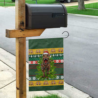 Christmas T Rex In Noel Tree Garden Flag Xmas Holiday Patterns - Wonder Print Shop