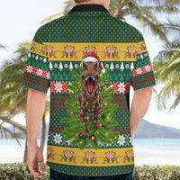 Christmas T Rex In Noel Tree Hawaiian Shirt Xmas Holiday Patterns - Wonder Print Shop
