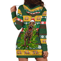 Christmas T Rex In Noel Tree Hoodie Dress Xmas Holiday Patterns - Wonder Print Shop