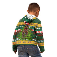 Christmas T Rex In Noel Tree Kid Hoodie Xmas Holiday Patterns - Wonder Print Shop