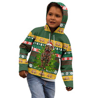 Christmas T Rex In Noel Tree Kid Hoodie Xmas Holiday Patterns - Wonder Print Shop