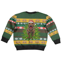Christmas T Rex In Noel Tree Kid Ugly Christmas Sweater Xmas Holiday Patterns - Wonder Print Shop