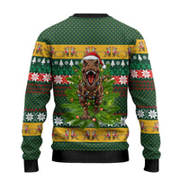 Christmas T Rex In Noel Tree Ugly Christmas Sweater Xmas Holiday Patterns - Wonder Print Shop