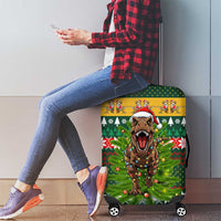 Christmas T Rex In Noel Tree Luggage Cover Xmas Holiday Patterns - Wonder Print Shop