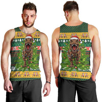 Christmas T Rex In Noel Tree Men Tank Top Xmas Holiday Patterns - Wonder Print Shop