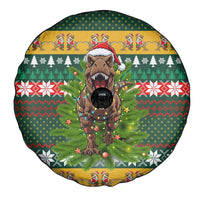 Christmas T Rex In Noel Tree Spare Tire Cover Xmas Holiday Patterns - Wonder Print Shop