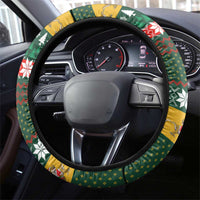 Christmas T Rex In Noel Tree Steering Wheel Cover Xmas Holiday Patterns - Wonder Print Shop