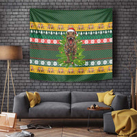 Christmas T Rex In Noel Tree Tapestry Xmas Holiday Patterns - Wonder Print Shop