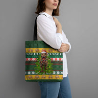 Christmas T Rex In Noel Tree Tote Bag Xmas Holiday Patterns - Wonder Print Shop