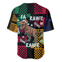 Christmas T Rex Rawr Rawr Rawr Baseball Jersey Xmas Holiday Patterns - Wonder Print Shop