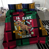 Christmas T Rex Rawr Rawr Rawr Bedding Set Xmas Holiday Patterns - Wonder Print Shop