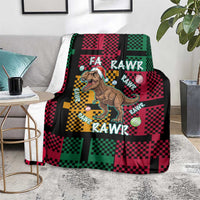Christmas T Rex Rawr Rawr Rawr Blanket Xmas Holiday Patterns - Wonder Print Shop