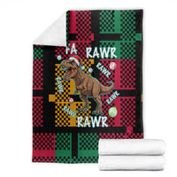 Christmas T Rex Rawr Rawr Rawr Blanket Xmas Holiday Patterns - Wonder Print Shop